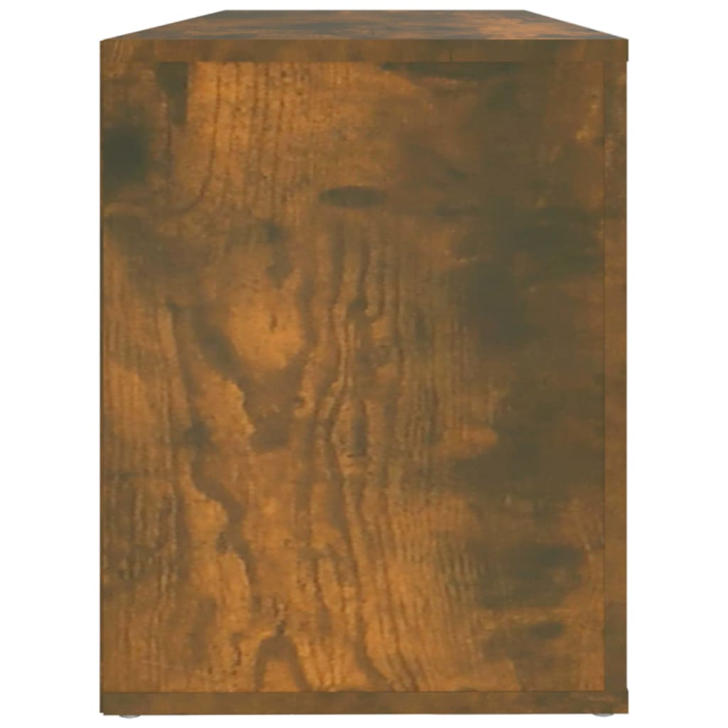 vidaXL Shoe Cabinet Smoked Oak 100x35x45 cm Engineered Wood