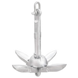 vidaXL Folding Anchor Silver 0.7 kg Malleable Iron