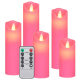 vidaXL 5 Piece Electric LED Candle Set with Remote Control Warm White