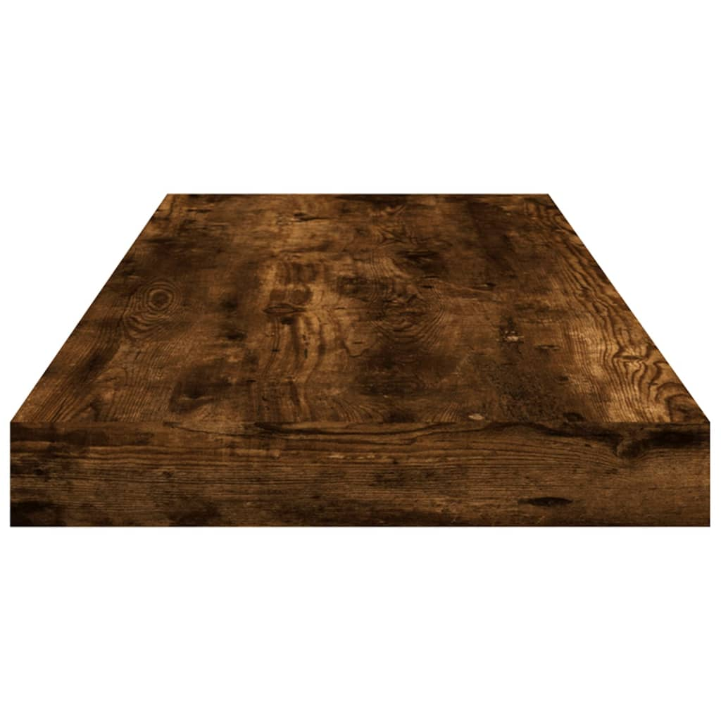 Wall Shelves 4 pcs Smoked Oak 60x10x1.5 cm Engineered Wood