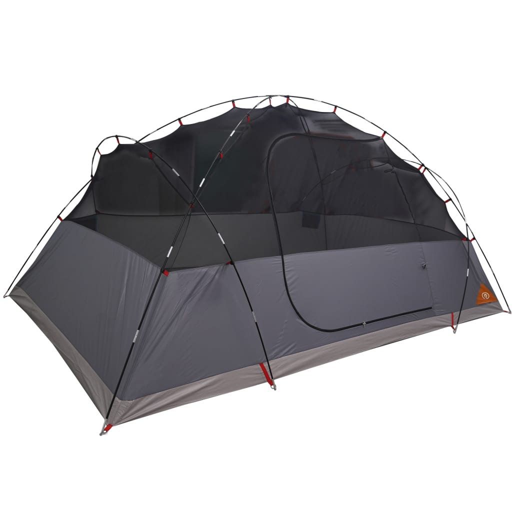 Camping Tent 8-Person Grey and Orange Waterproof