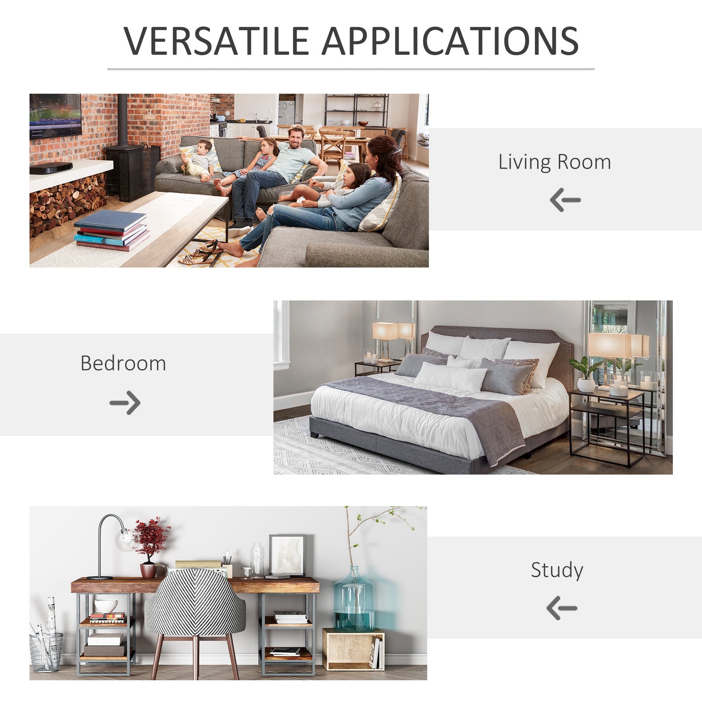 HOMCOM 3-tier 9 Cubes Storage Unit Particle Board Cupboard Bookcase Organiser Home Office Shelves, White