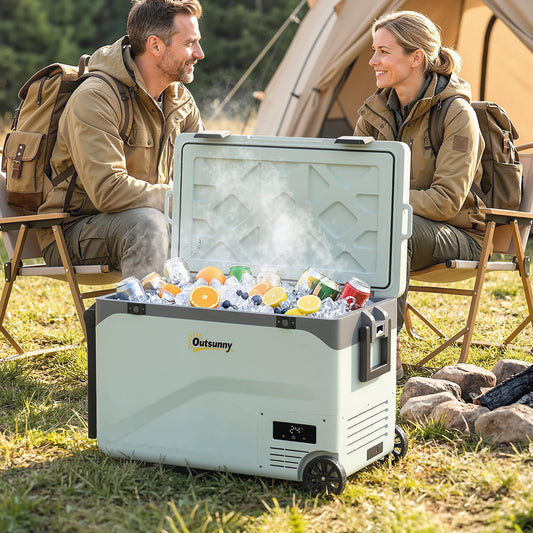 Outsunny 42.5L Compressor Car Fridge Freezer, Camping Refrigerator with App Control, 20â„ƒ-20â„ƒ
