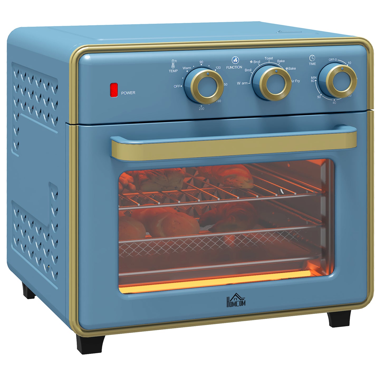 HOMCOM 20L 90-230â„ƒ Mini Electric Oven - Blue