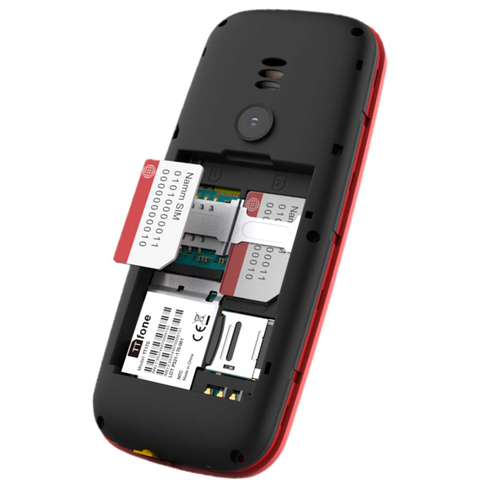 TTfone TT170 Red Dual SIM with Mains Charger