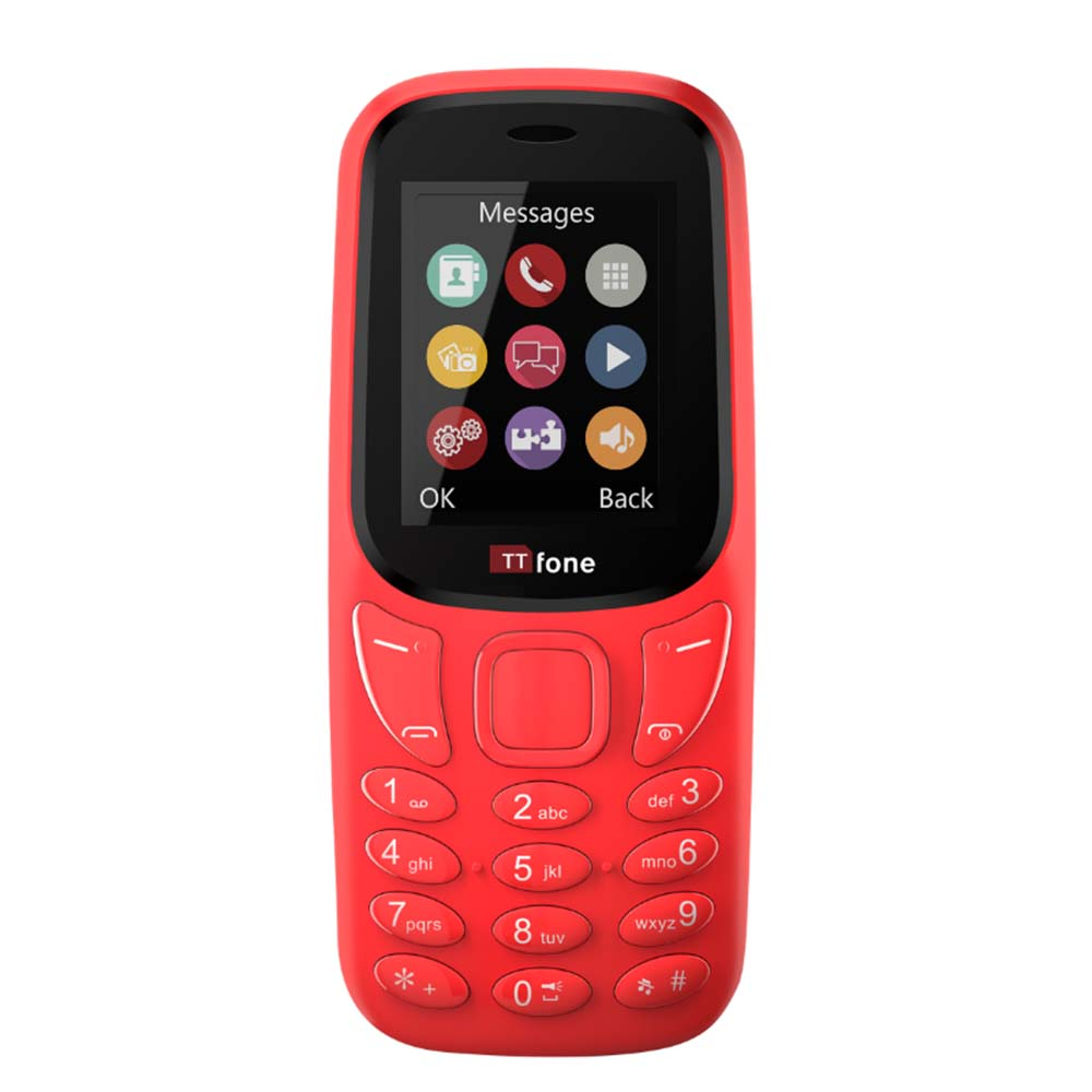 TTfone TT170 Red Dual SIM with Mains Charger