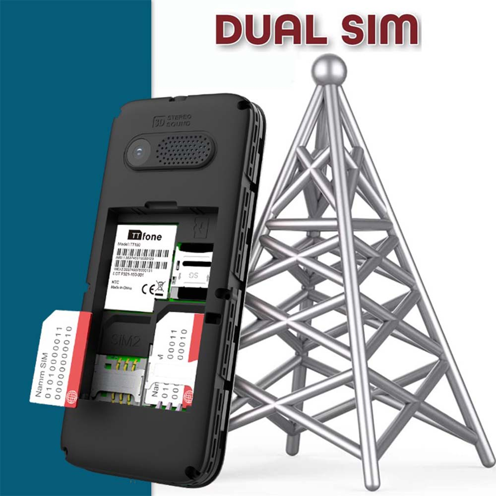 TTfone TT150 Blue Dual SIM Mobile with USB Cable, O2 Pay As You Go