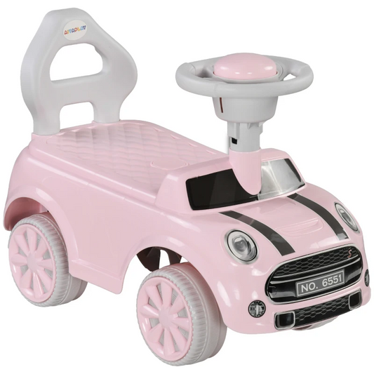 AIYAPLAY Foot To Floor Ride On Car Sliding Car with Air Horn, Anti-Over-Backwards, 18 to 36 Months in Pink