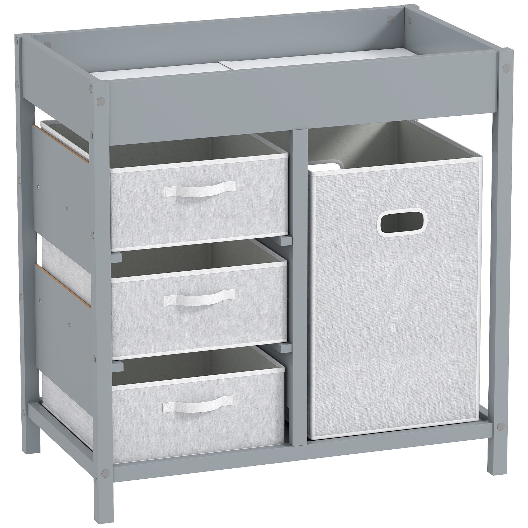 AIYAPLAY Baby Changing Unit with 4 Storage Drawers, Mat for Bedroom Nu ...