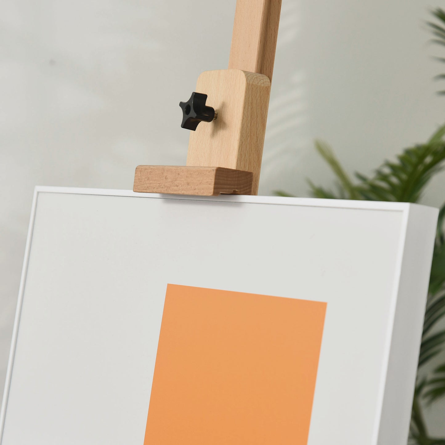 Vinsetto Wooden Easel Stand H-Frame Artist Easel with 171-230cm Adjustable Height and 0-80Â° Working Angles Beech Wood Art Easel for Displaying Painting Wedding Sign Nature Wood Finish