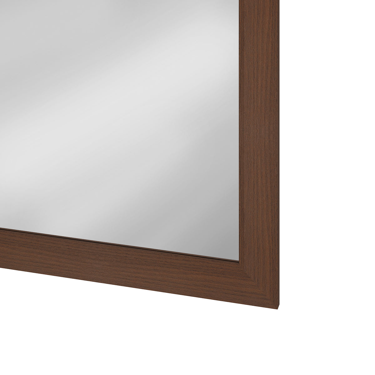 HOMCOM 110 x 66 cm Rectangle Mirror, Farmhouse Wall Mirror for Living Room, Bedroom, Hallway, Dark Brown