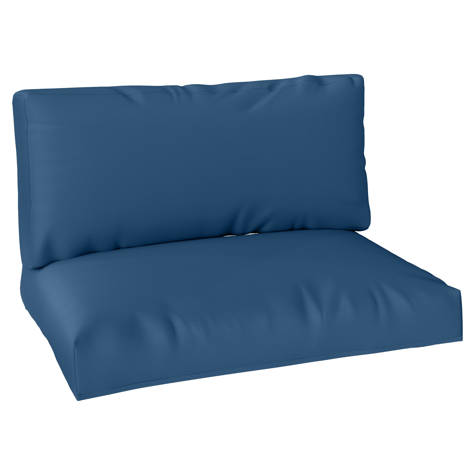 Outsunny Two Piece Seat Pallet and Back Cushions - Navy Blue Default Title