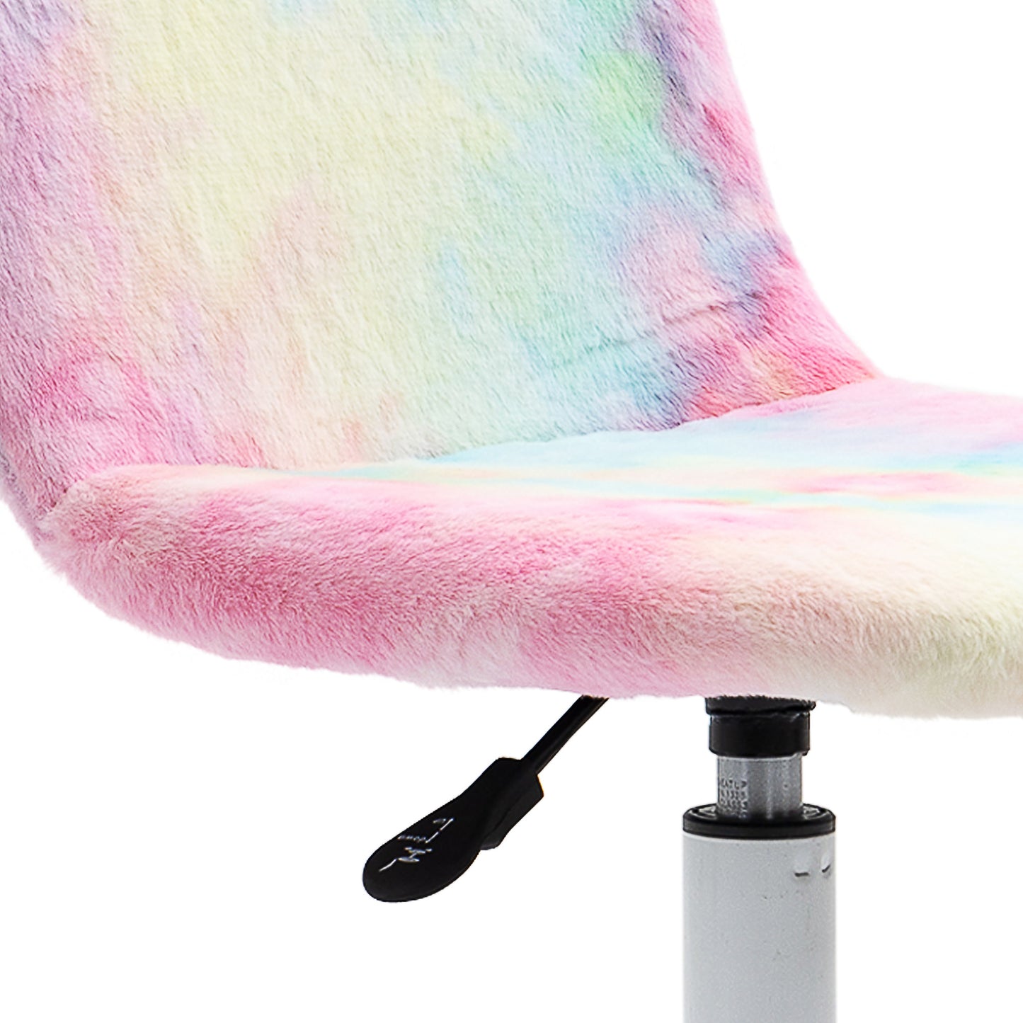 Vinsetto Fluffy Unicorn Office Chair with Mid-Back and Swivel Wheel, Cute Desk Chair, Rainbow Multi-Colored