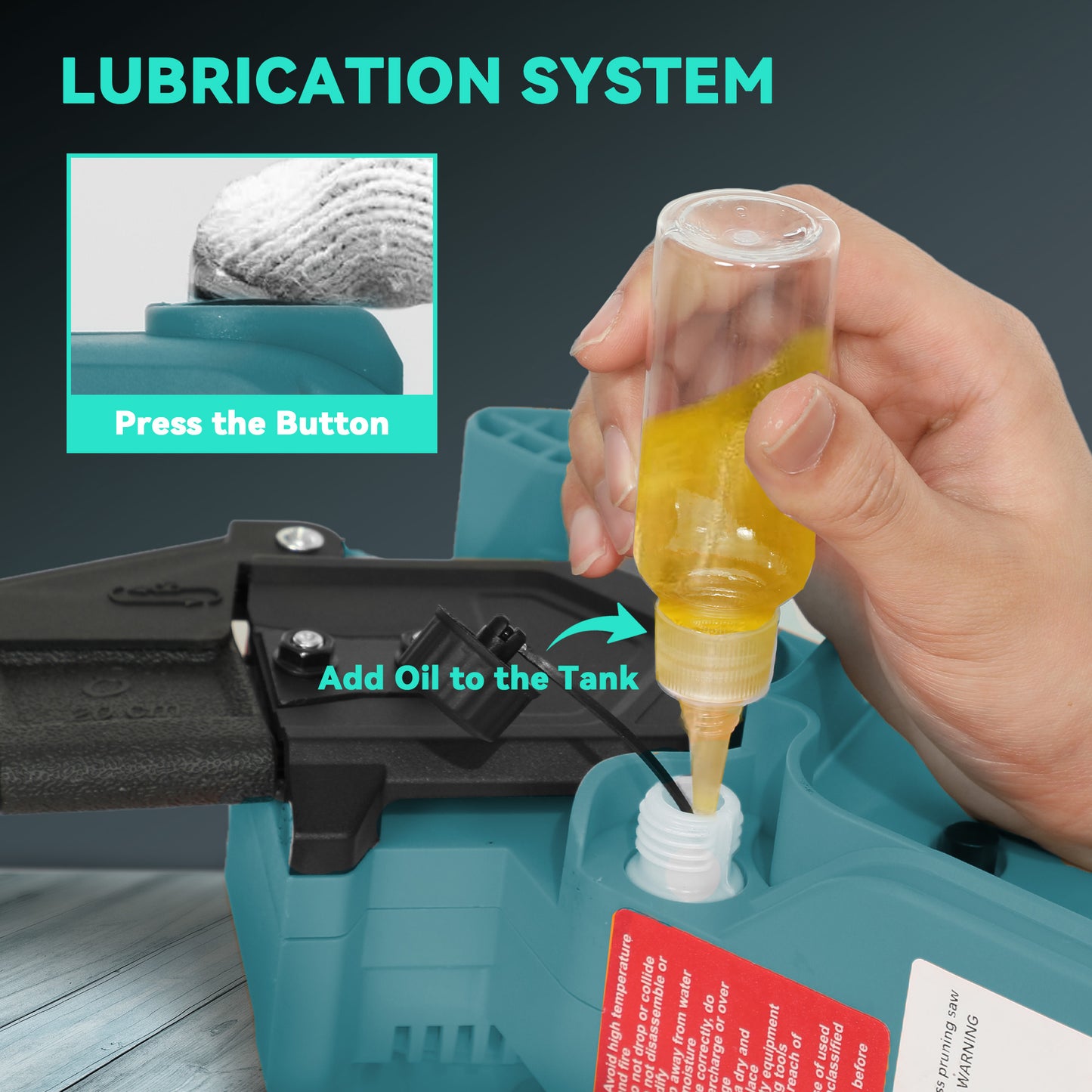 Outsunny Mini Chainsaw Cordless, 8 Inch Electric Chainsaw with 2 x 4000mAh Batteries, Brushless Motor and Safety Lock for Tree Trimming, Garden, Wood Cutting, Blue