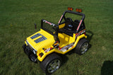 DRIFTER RAPTOR POWERFUL 12V ELECTRIC RIDE ON JEEP YELLOW