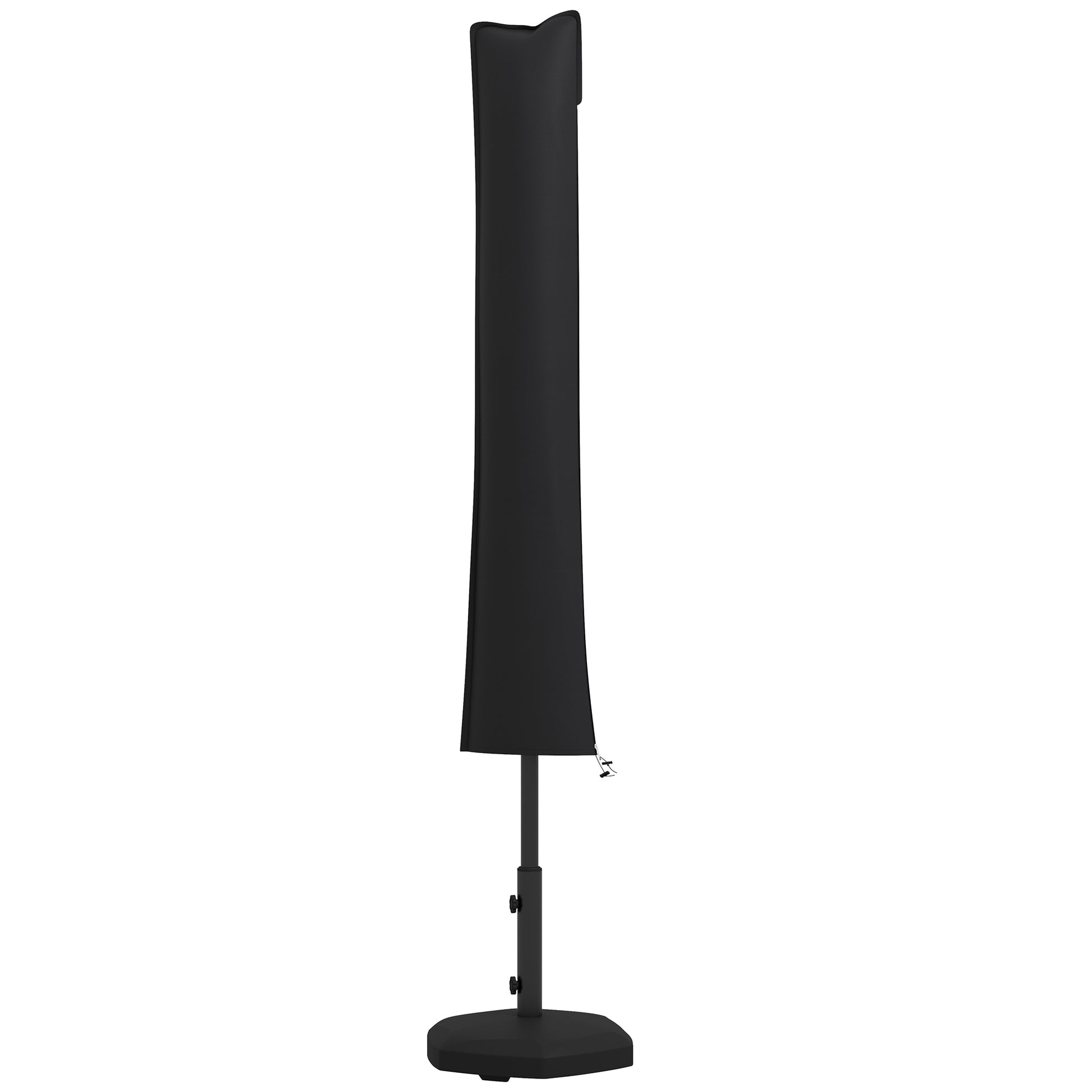 Outsunny Parasol Cover, Cantilever Umbrella Cover for 2-3.5 m Parasols, 420D Oxford Fabric Banana Umbrella Protector with Zipper for Outdoor Garden, Patio, Black