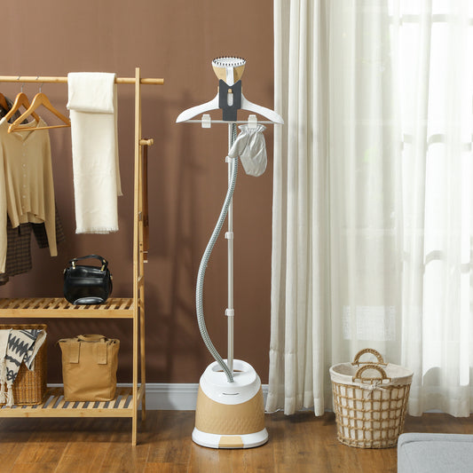 HOMCOM 1800W Standing Clothes Steamer, with Accessories - Grey