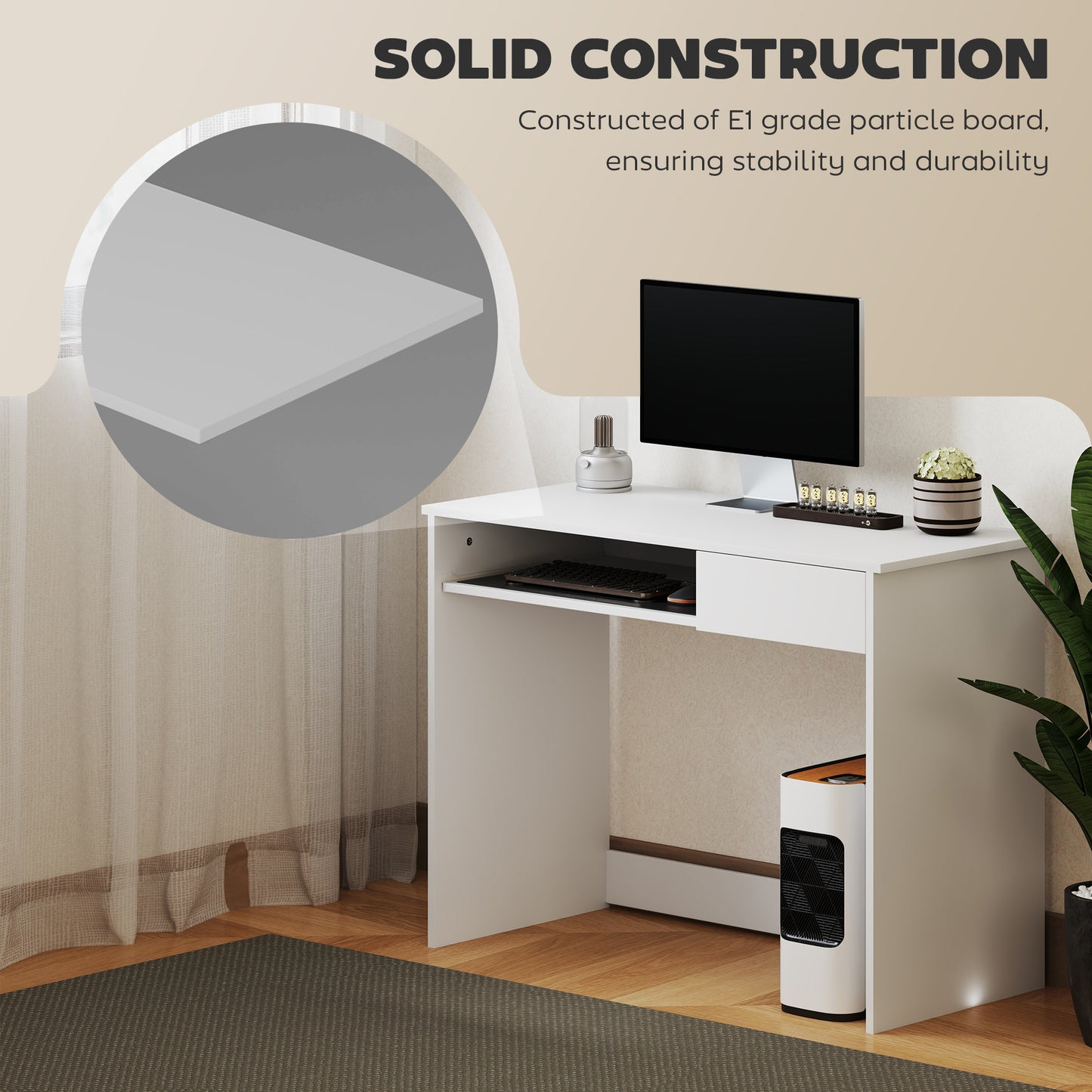  making it a great addition to your study or bedroom</li><li>Superior material: Made of E1 grade particle board