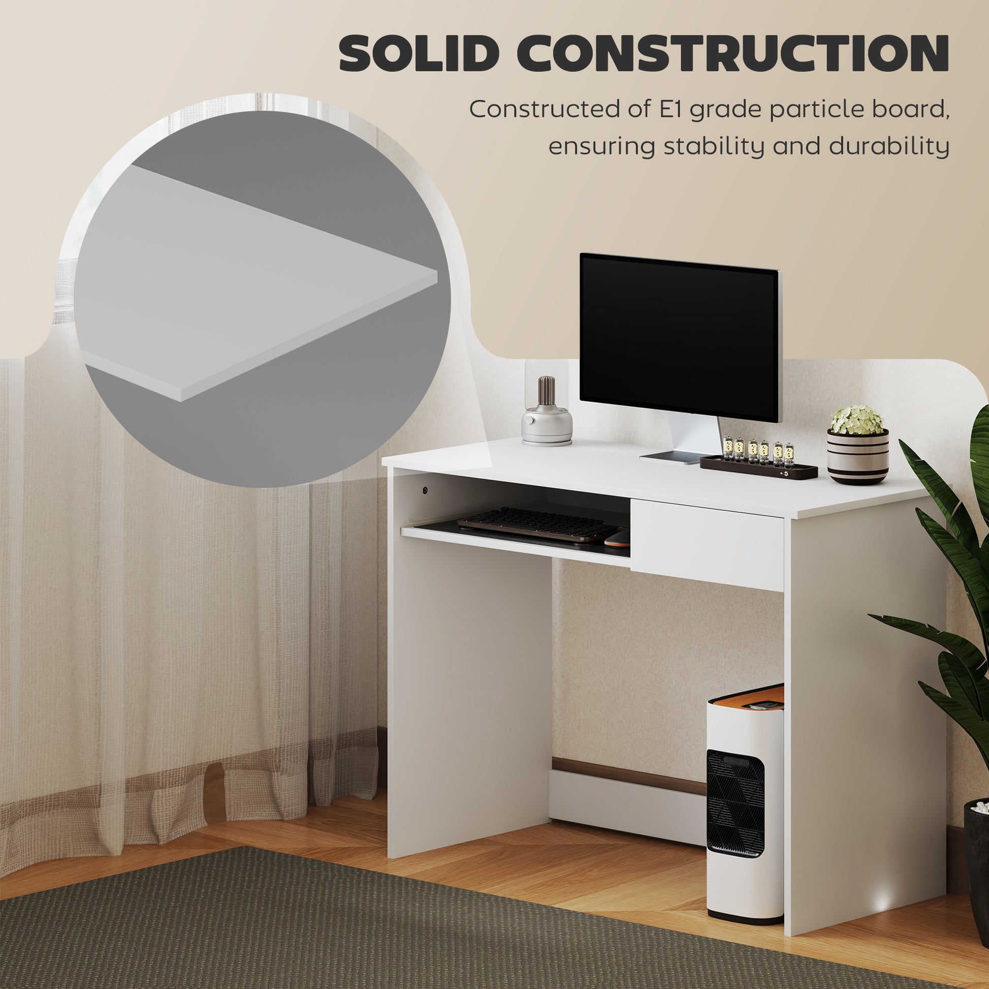  making it a great addition to your study or bedroom</li><li>Superior material: Made of E1 grade particle board