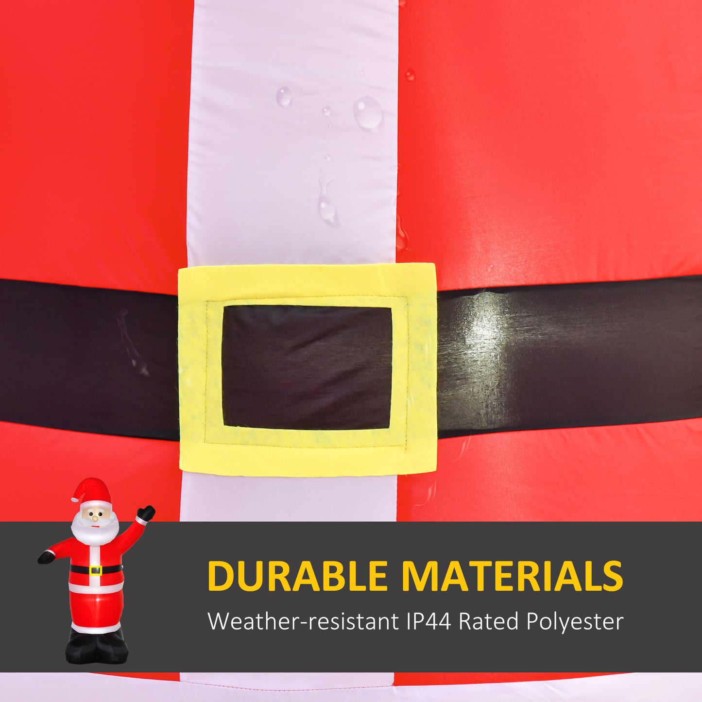 HOMCOM 8ft Inflatable Christmas Santa Claus Xmas Decoration with LED Holiday Air Blown Yard Outdoor DÃ©cor