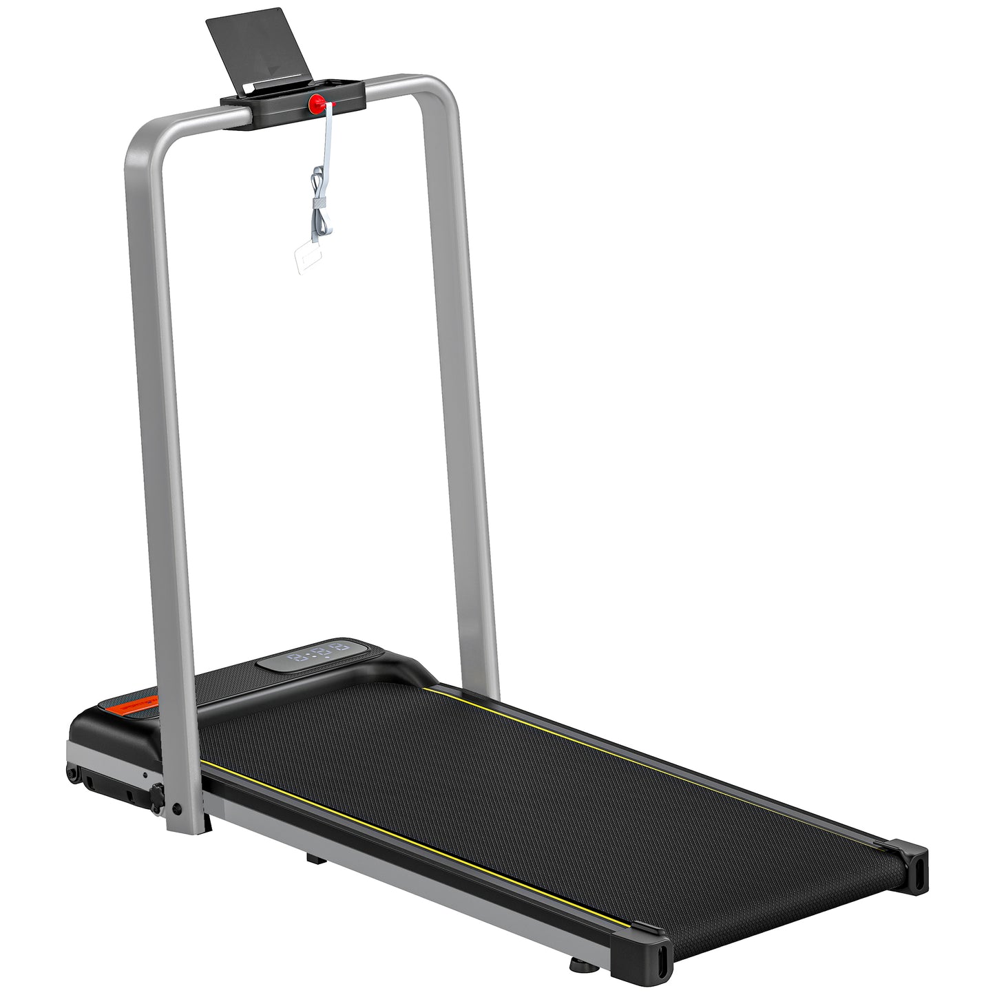SPORTNOW Folding Walking Treadmill, Under Desk Walking Pad with Incline, Silver Tone Default Title