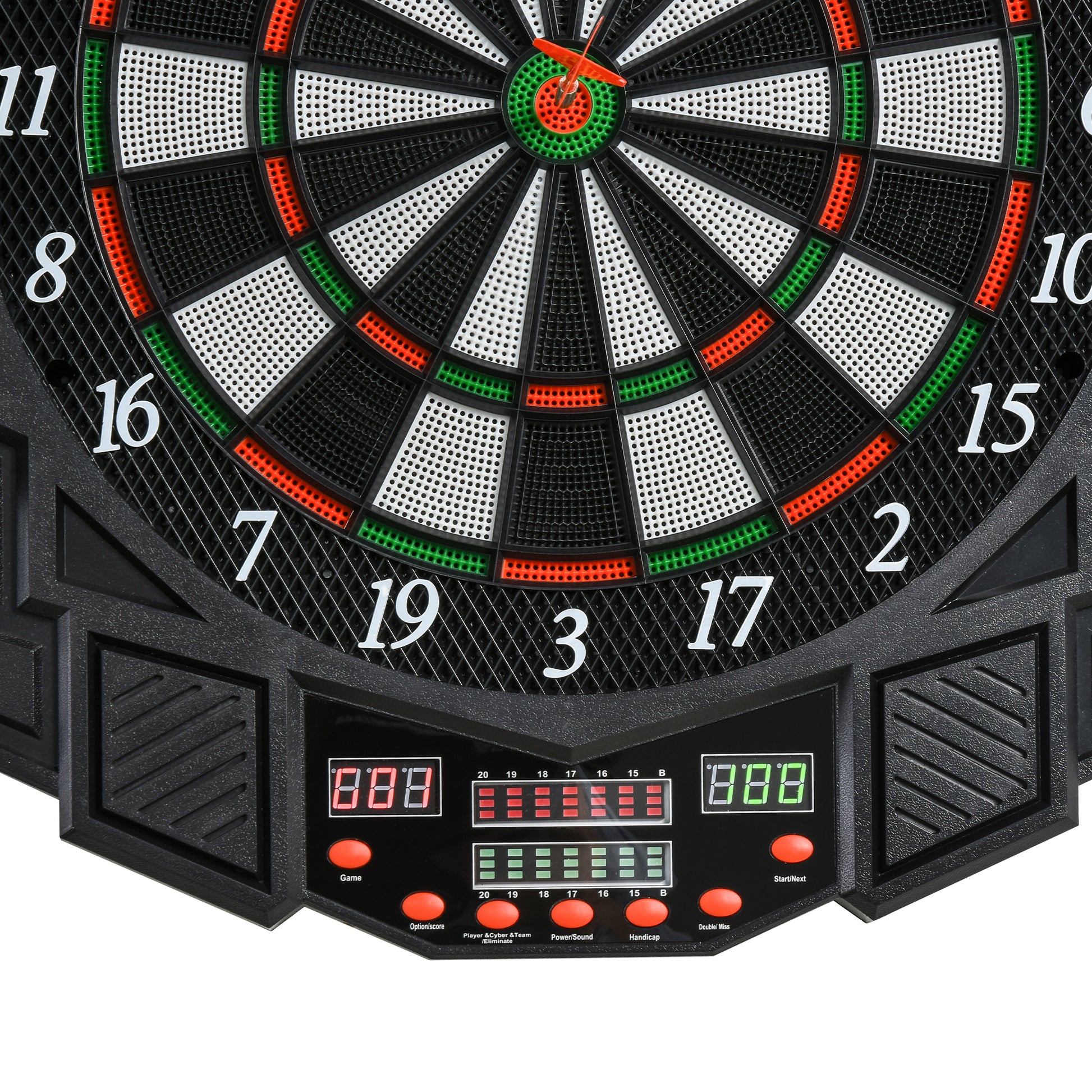 HOMCOM Dart Board Set, Electronic Dartboard with LED Digital Score Display, Soft Tip Darts, 27 Games, Speaker Sound