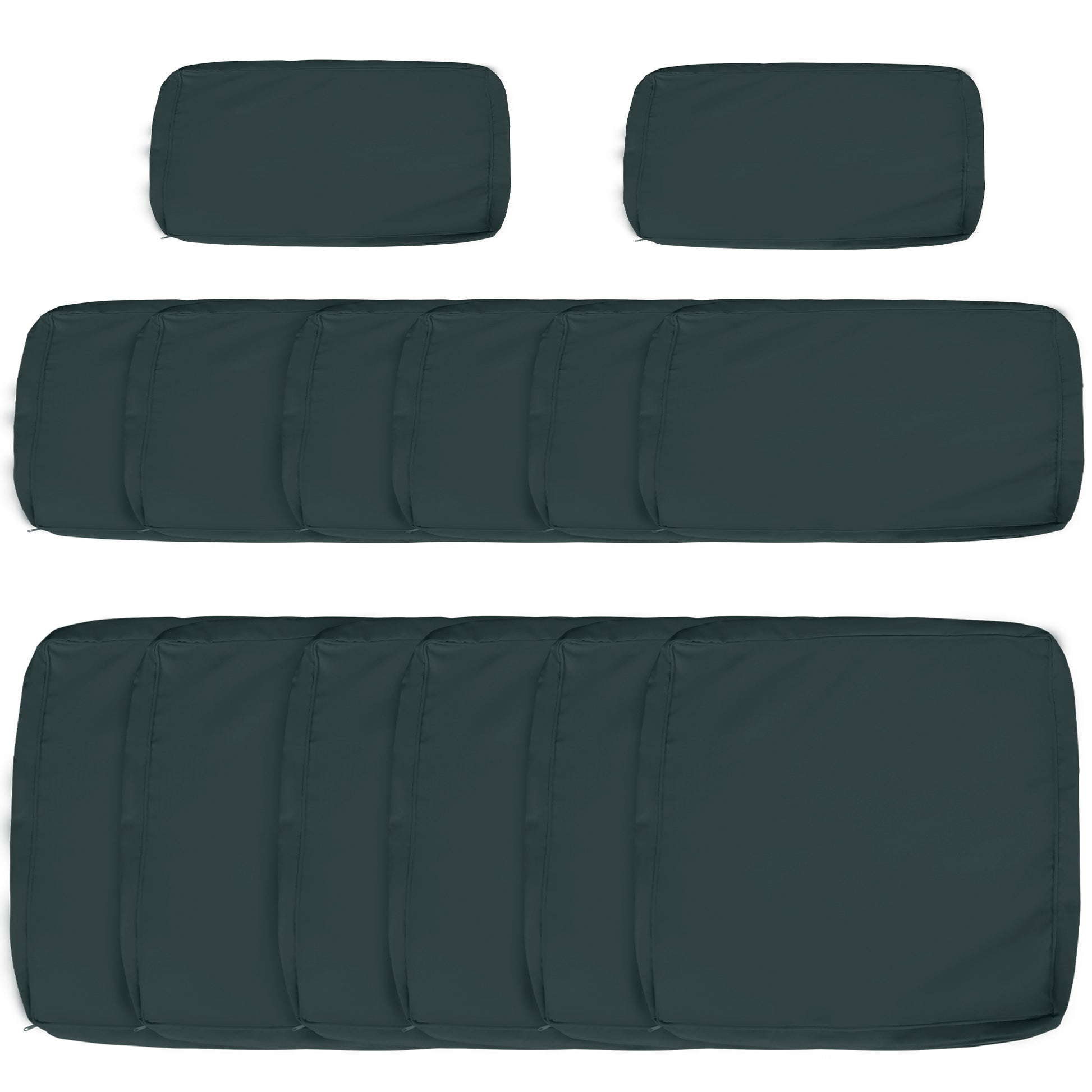 Outsunny Garden Rattan Sofa Cushion Polyester Cover Replacement Outdoor- No Cushion Included, Grayish Green