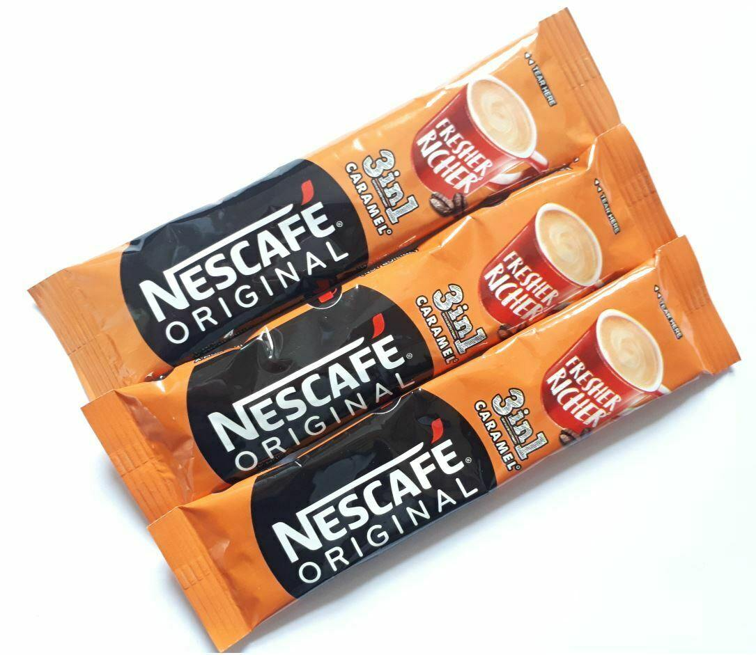 Nescafe 3in1 Original Caramel Coffee Sachets