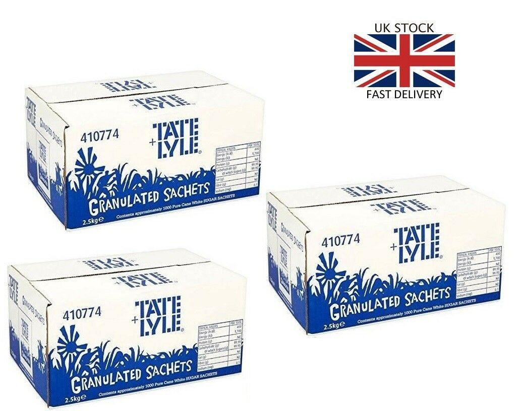 TATE & LYLE White Granulated Sugar 2000 Individual Sachets Sticks