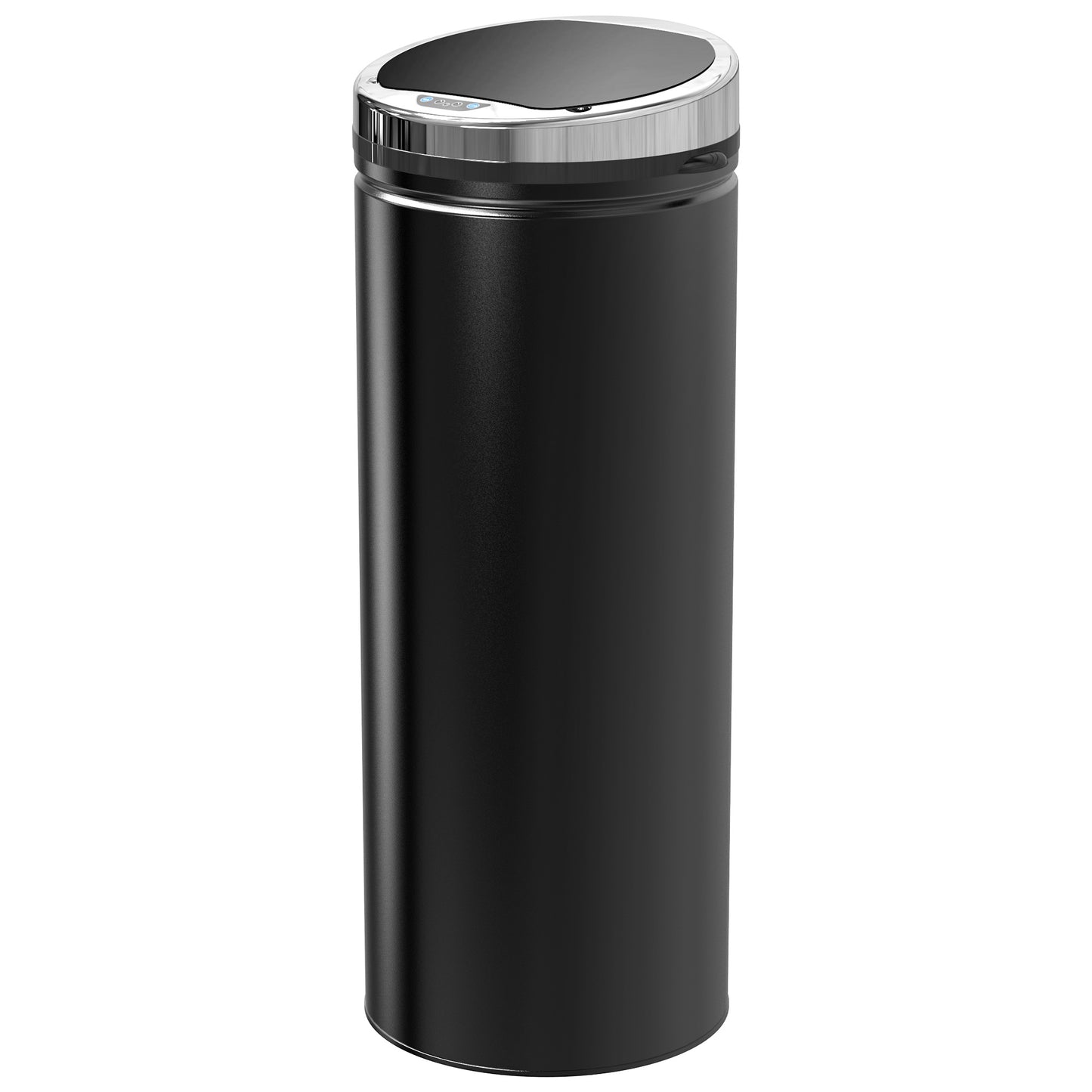 HOMCOM 50L Sensor Bin, Automatic Touchless Rubbish Bin with Soft-Close Lid, Fingerprint Resistant Stainless Steel for Kitchen, Home Office, Recycling and Waste, Black