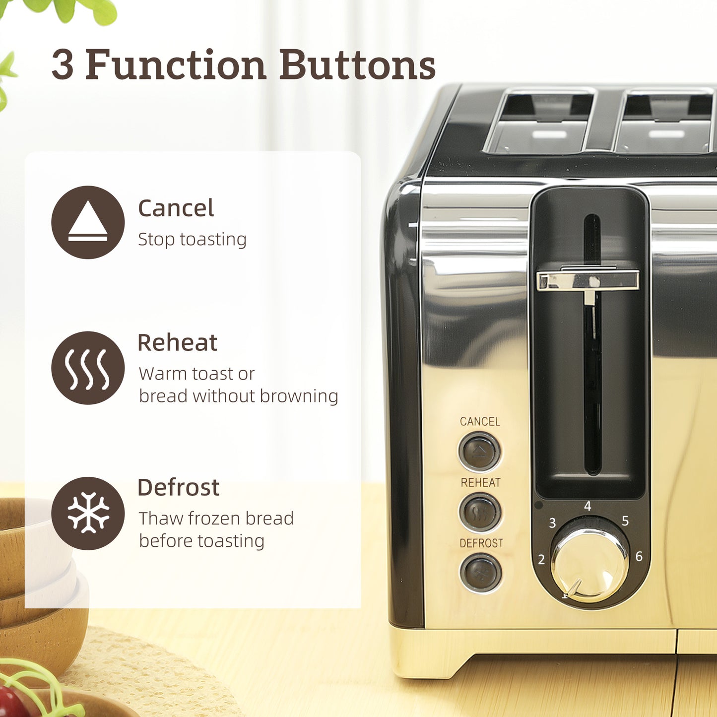 HOMCOM Retro 3000W Kettle and Toaster Set - Black