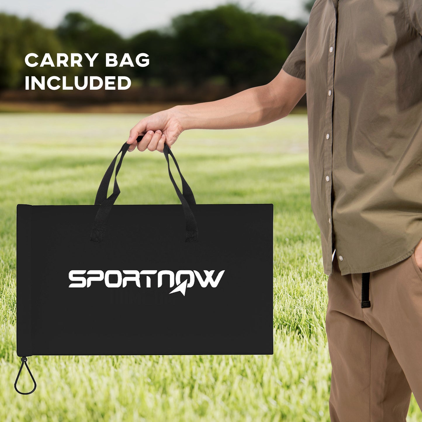 SPORTNOW Spike Game Set, Mini Beach Games Set with Net, 3 Balls and Ball Pump, Portable with Carrying Bag for Outdoor Team Sports, Yellow - LiamsBargains.co.uk