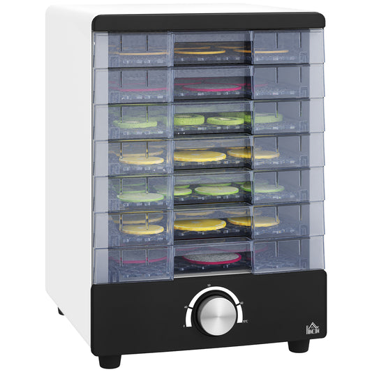 HOMCOM Seven Tray, 40-70Â°C Food Dehydrator - White