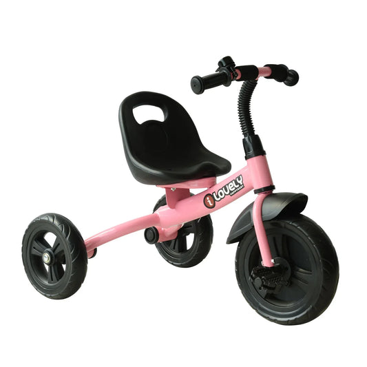HOMCOM Baby Trike, Toddler Tricycle with Adjustable Seat, Children Ride on Toys 3 Wheels Bike with Bell for Kids 1.5-4 Years, Pink - LiamsBargains.co.uk