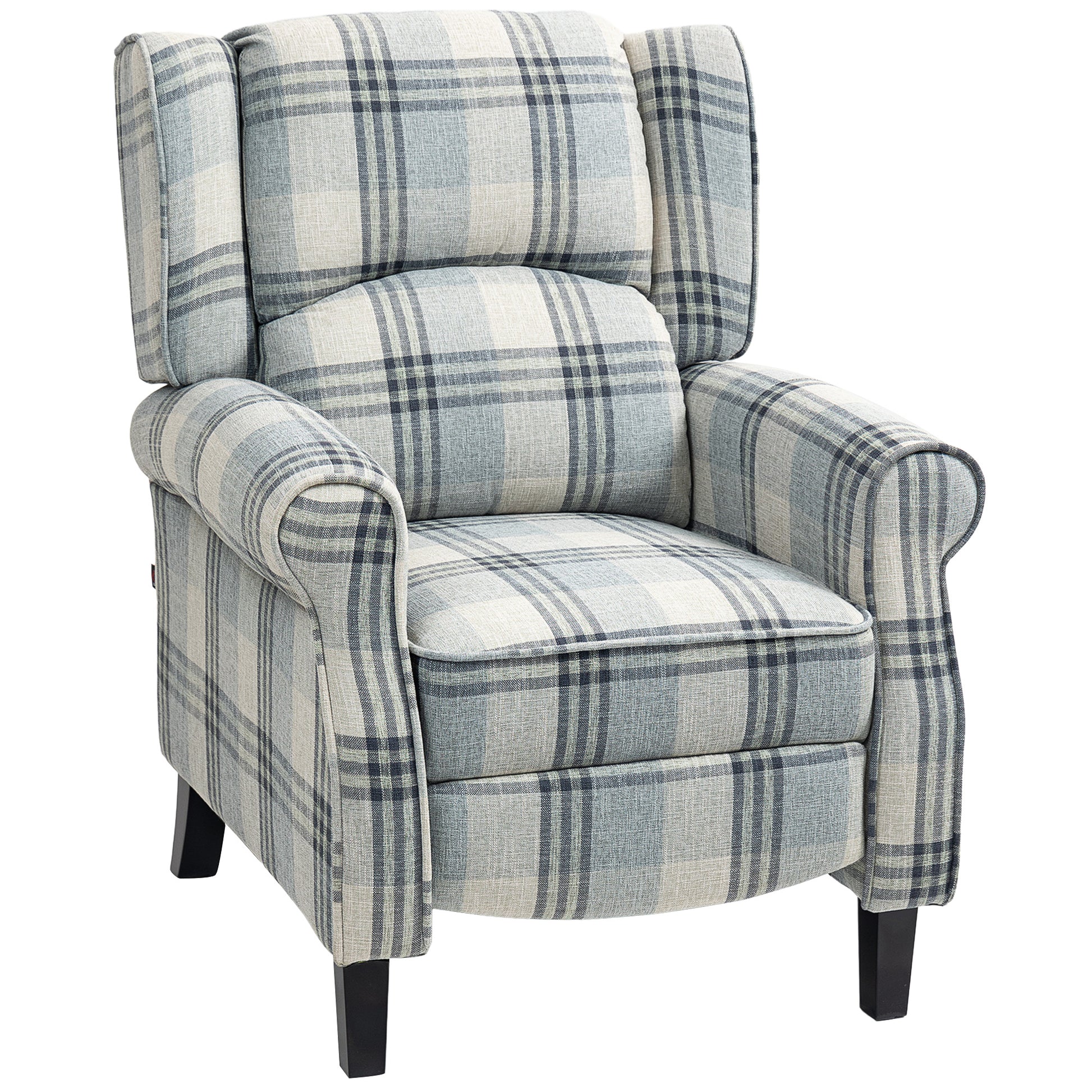 HOMCOM 160Â° Reclining Armchair, with Footrest - Grey