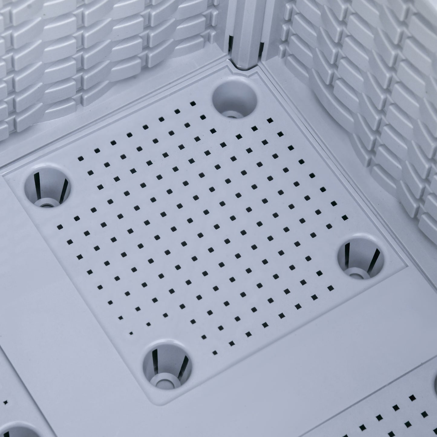 Outsunny Set of Two Rattan-Effect Planters - Grey