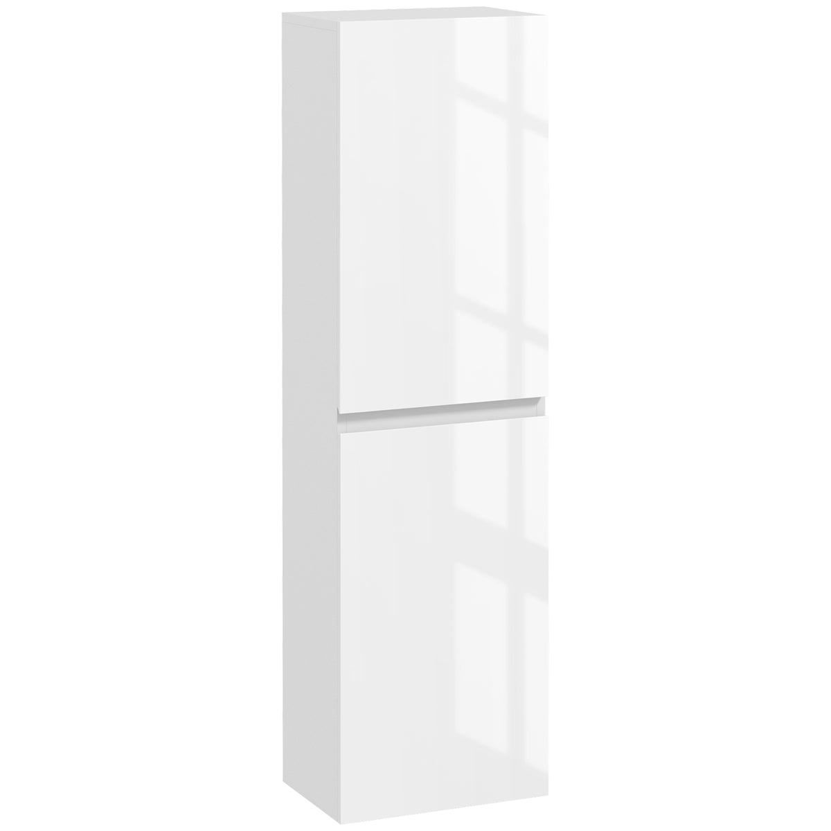kleankin Bathroom Storage Unit, Tall Bathroom Cabinet with 2 Cupboards and Adjustable Shelves, White Default Title