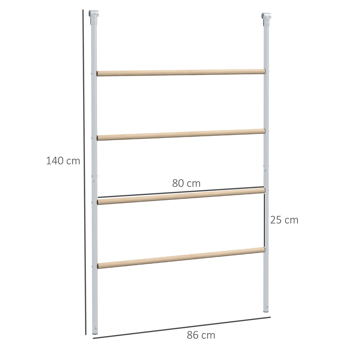 PawHut Chicken Perch for Coop, Wooden and Galvanised Steel Roosting Bar Jungle Gym, Chicken Roosting Ladder for Backyard Farm