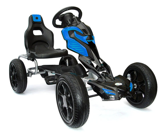 Thunder Eva Rubber Wheel Go Kart Blue