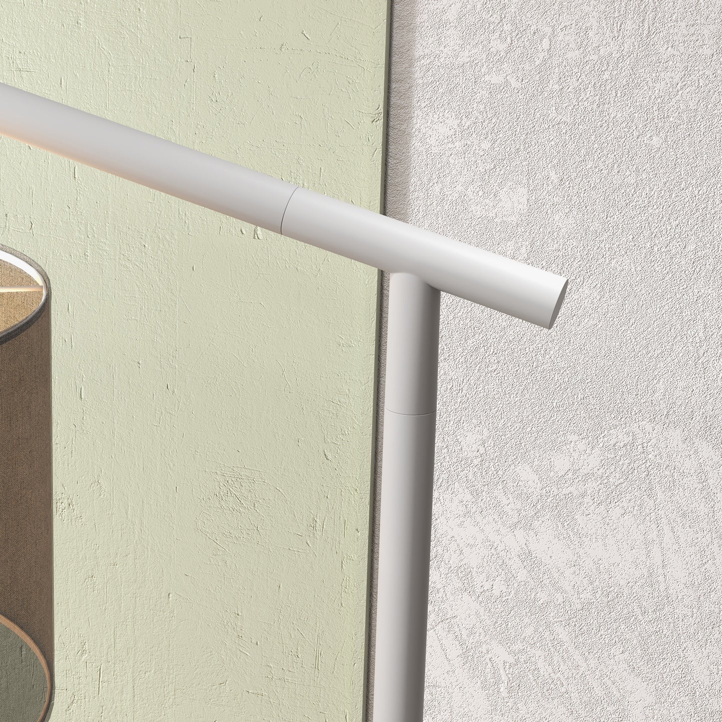 HOMCOM Metal Frame Floor Lamp with 350 Degree Rotating Lampshade, for Living Room and Bedroom, LED Bulb Included, Grey