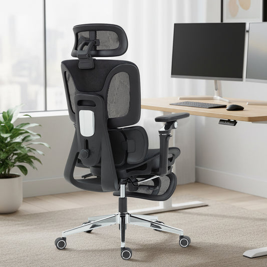 HOMCOM Ergonomic Office Chair, High Back Mesh Desk Chair, Black