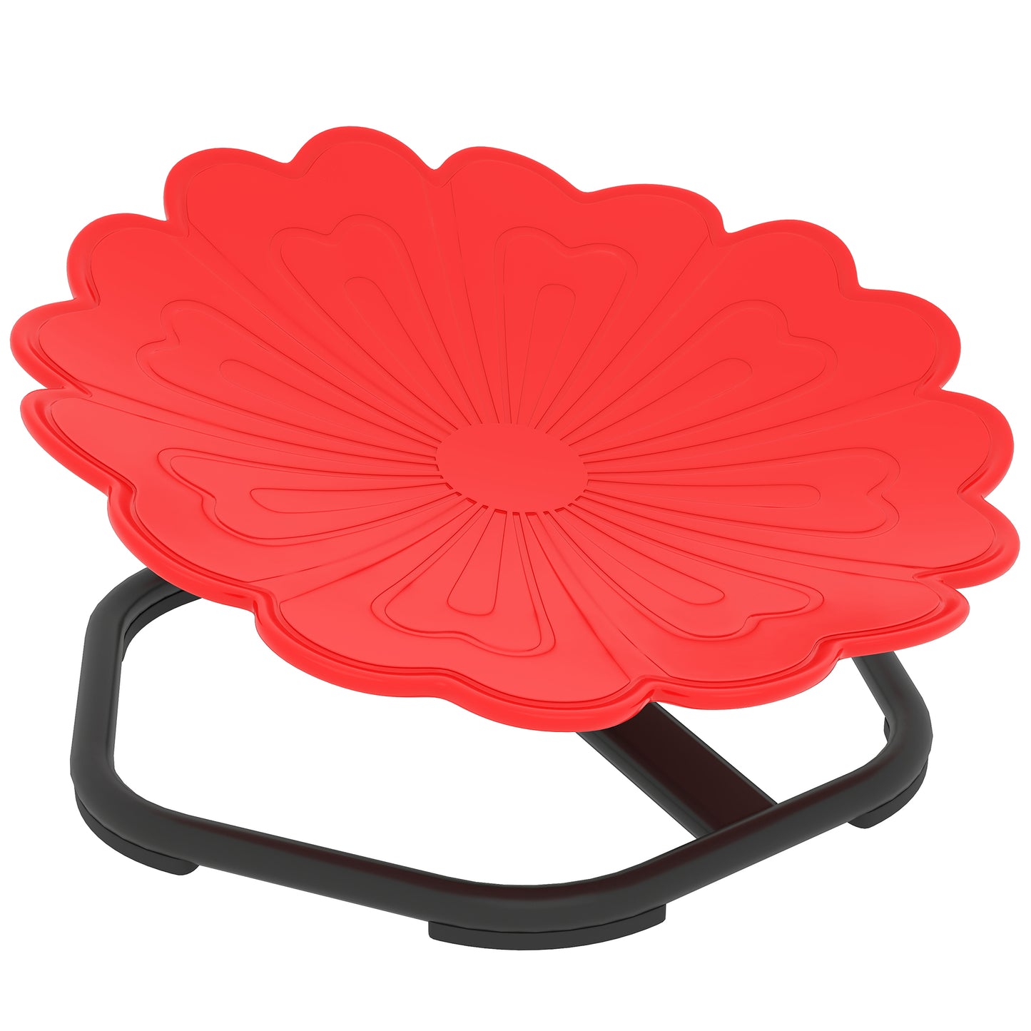 AIYAPLAY Flower-Shaped Sensory Spinning Chair with Non-Slip Base for Balance/Coordination, Red Default Title