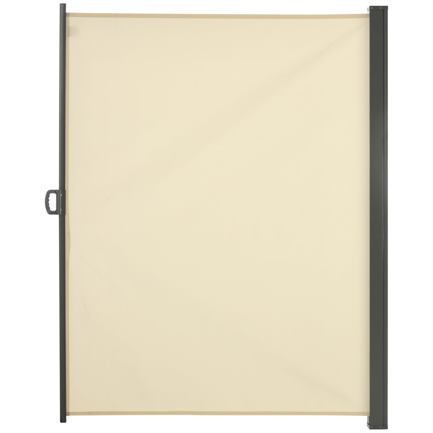 Outsunny Retractable Sun Side Awning Screen Fence Patio Garden Wall Balcony Screening Panel Outdoor Blind Privacy Divider (3x2M, Cream) Default Title