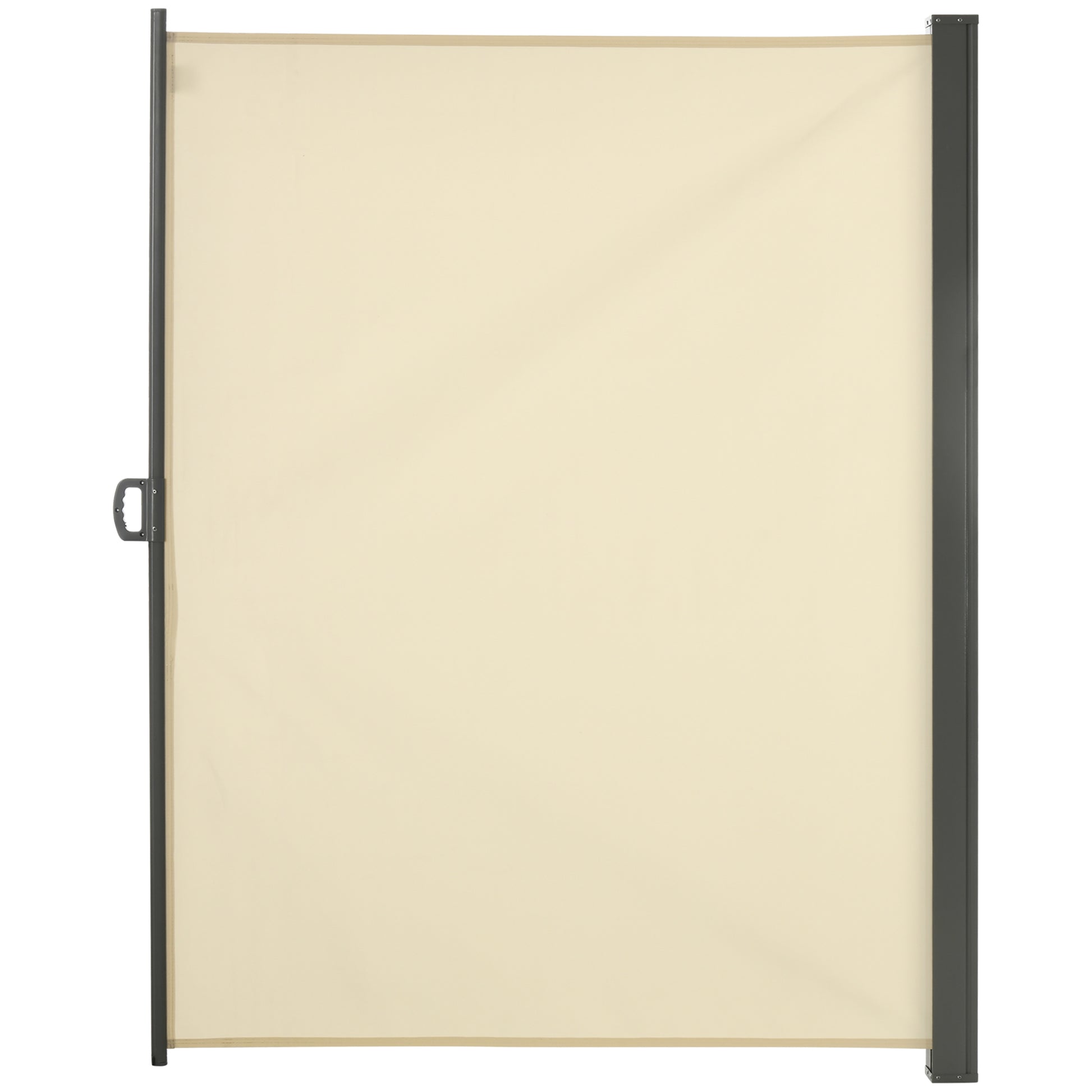 Outsunny Retractable Sun Side Awning Screen Fence Patio Garden Wall Balcony Screening Panel Outdoor Blind Privacy Divider (3x2M, Cream) Default Title