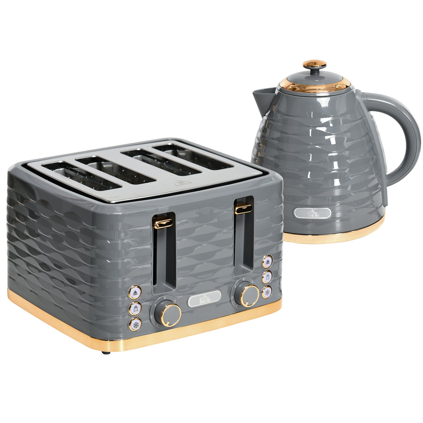 HOMCOM 3kW Rapid Boil Honeycomb Kettle - Grey
