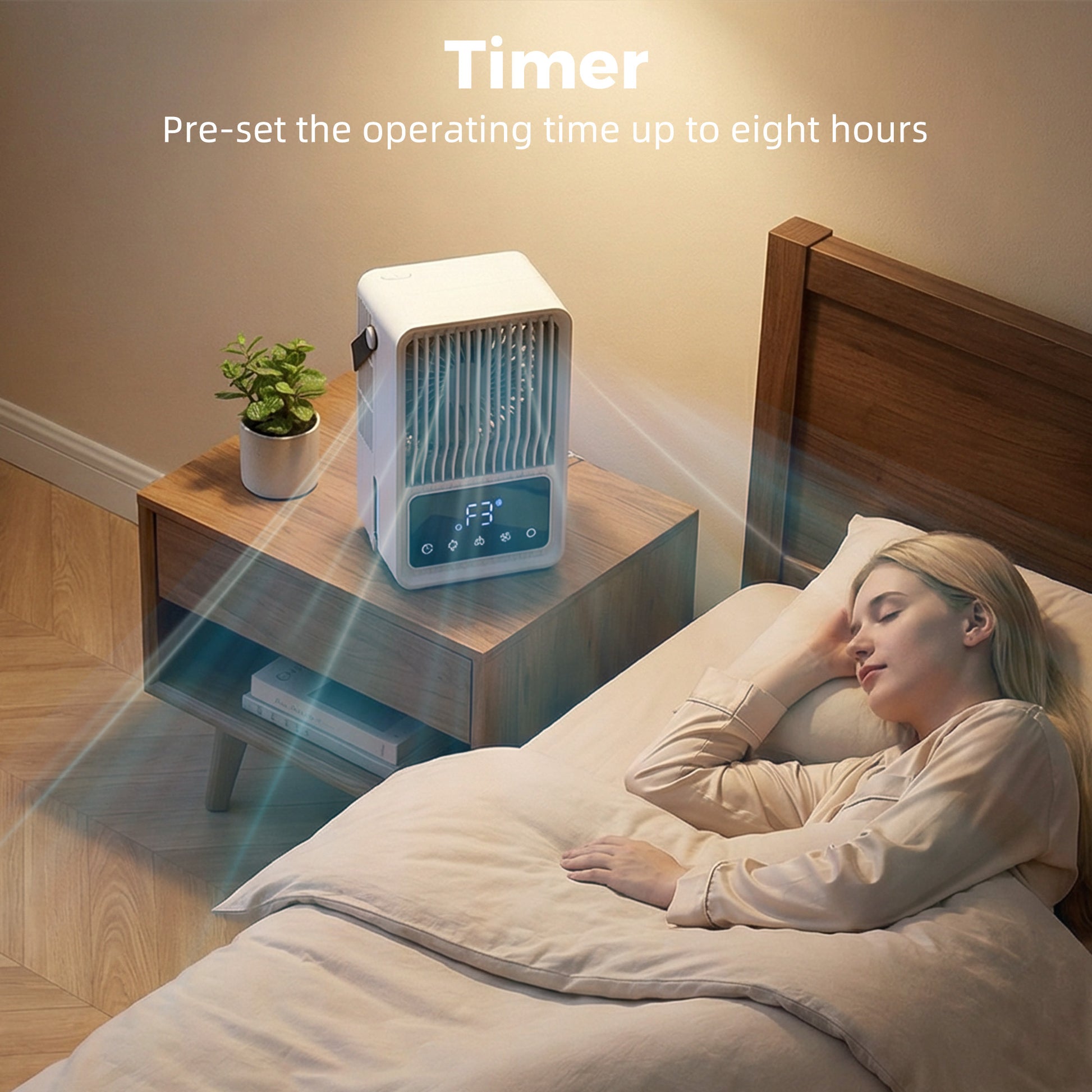 HOMCOM Portable Air Conditioner, 4-in-1 Mini Air Cooler with 3 Wind Speed, 2 Mist Mode, 7 Colour RGB Light, Black and White