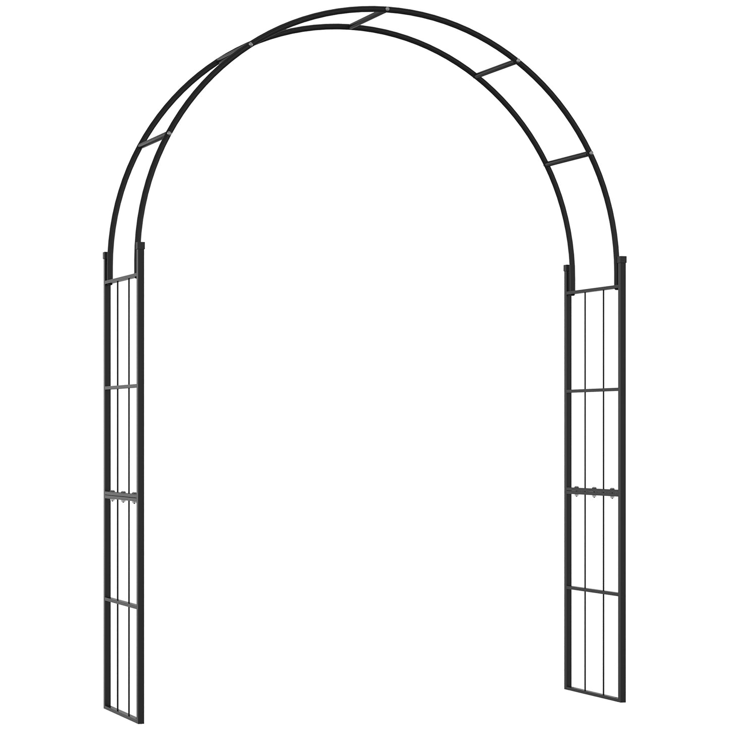 Outsunny 223cm Garden Arch Trellis, Outdoor Wedding Arbor for Ceremony for Climbing Roses, Vines and Plants Default Title