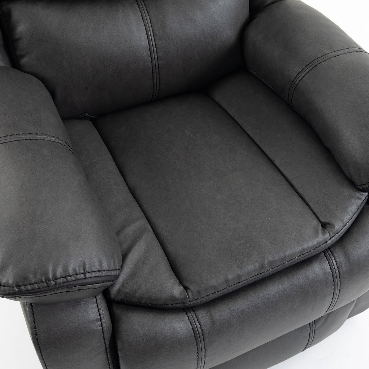 HOMCOM Riser Recliner Chair with Massage and Heat, PU Leather Power Electric Lift Armchair for Elderly, Charcoal Grey