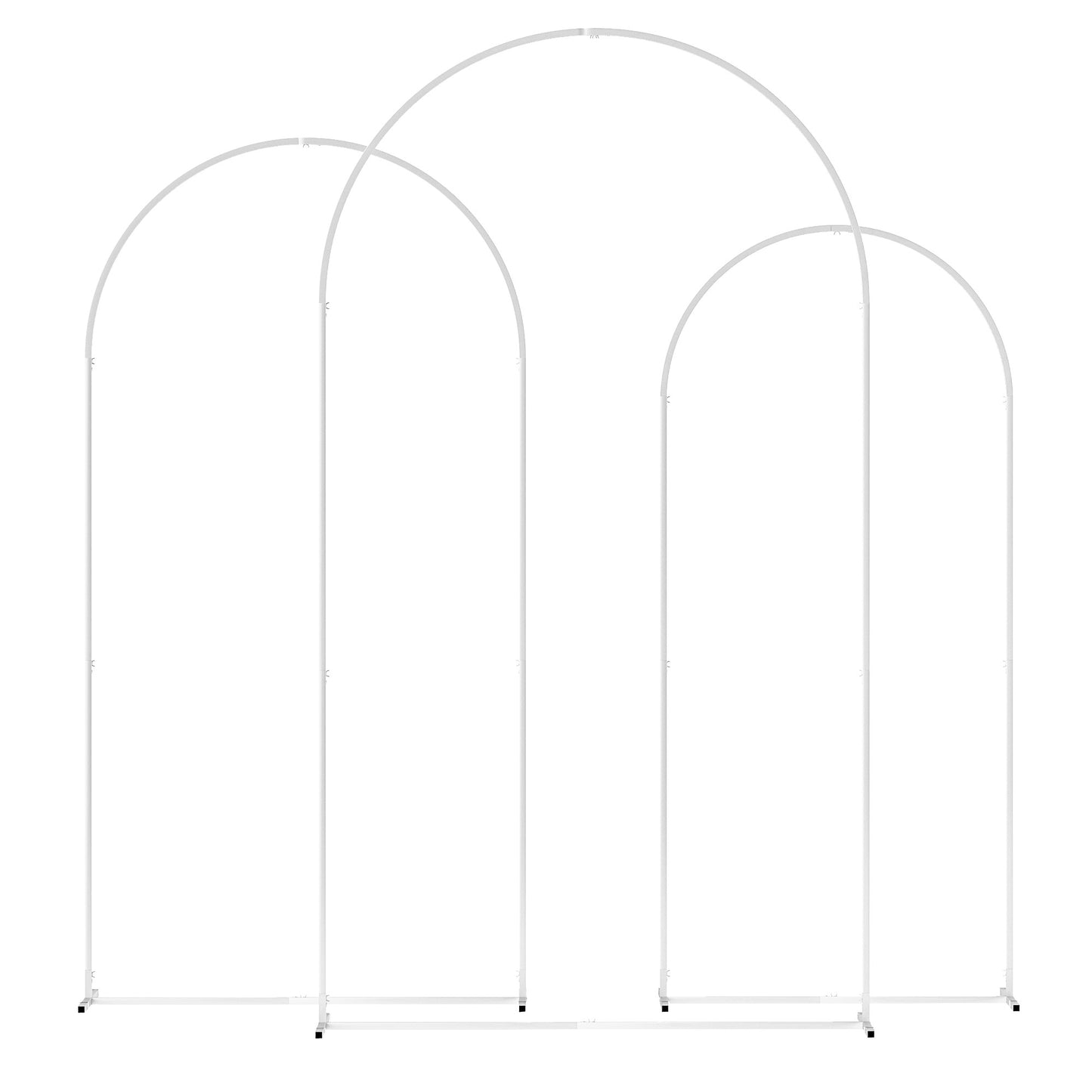 Outsunny Wedding Arch Frame Set, Metal Balloon Arch Stand Set, Balloon Arch Stand Set for Birthday Party, 2.2, 2, 1.8 m White