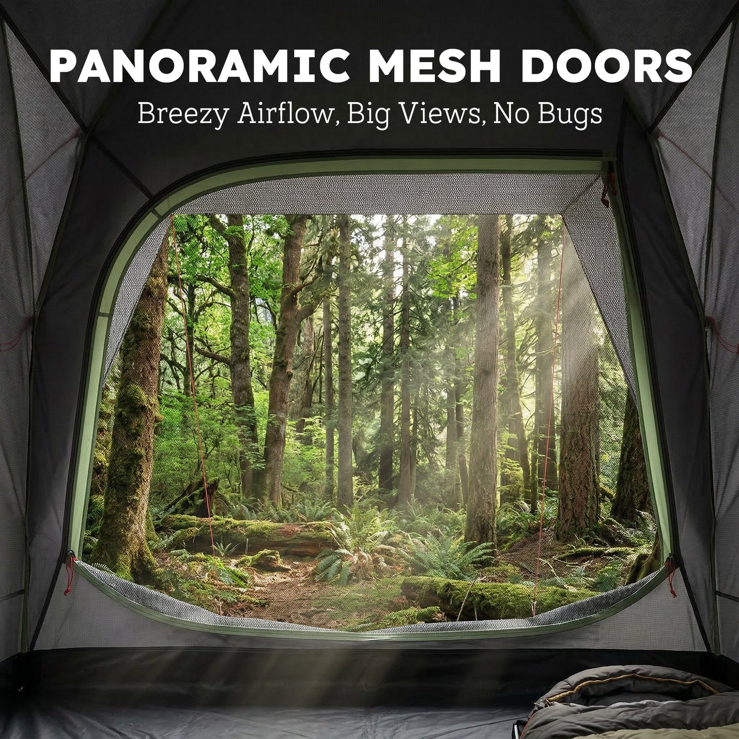 Outsunny Car Tent with 2.35m Stand-Up Height, 3000mm Waterproof Tailgate Tent with Mesh Windows for Family Camping Travelling